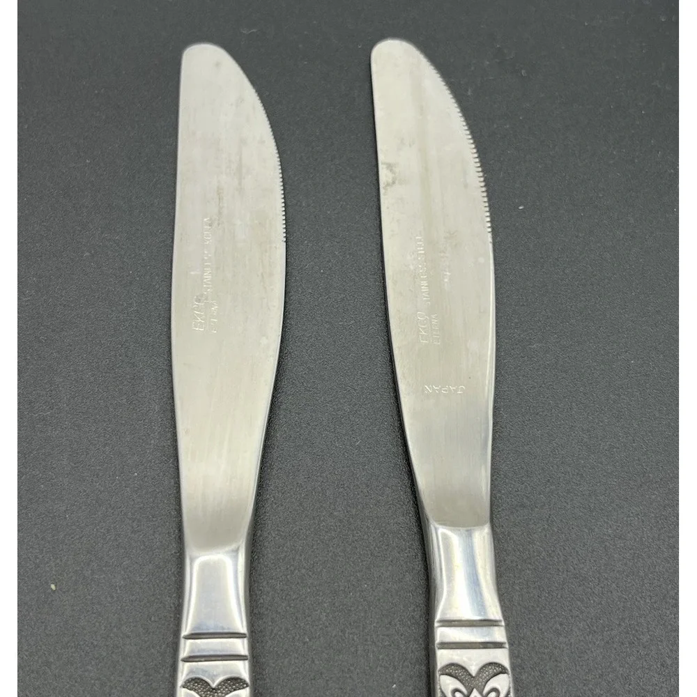 Set Of 10 Ekco Eterna‎ Montalo MCM Stainless Steel Flatware Dinner Knives Japan